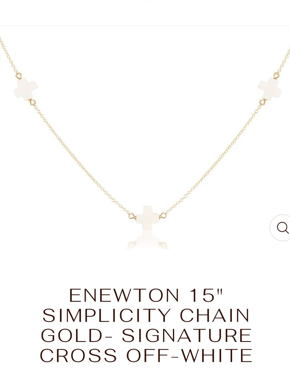 E Newton white cross necklace